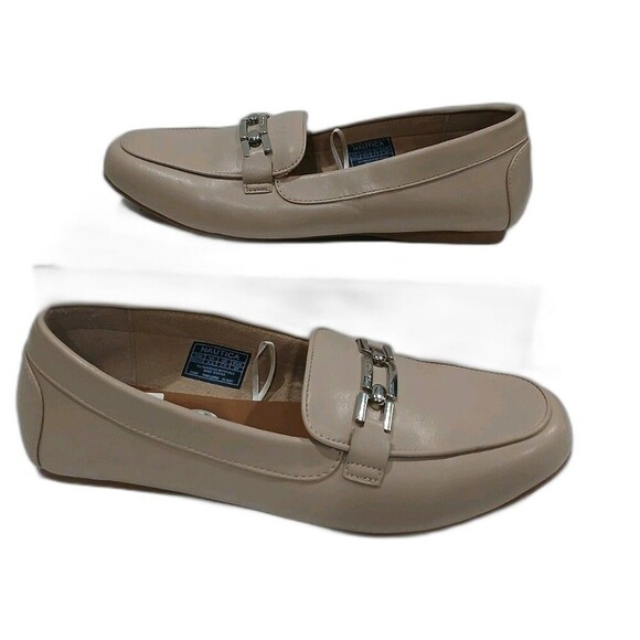 Nautica Shoes - Nautica Beige Loafers Women’s Size 9.5 Slip On Flats Casual Dress Shoes